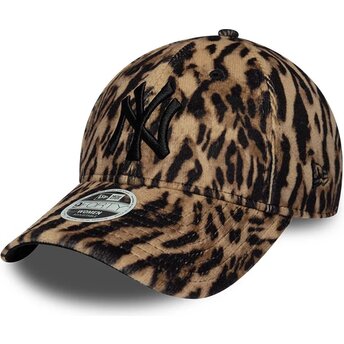 Casquette courbée léopard ajustable pour femme 9FORTY Ocelot Print New York Yankees MLB New Era