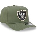 casquette-courbee-verte-snapback-9fifty-a-frame-precurved-side-pin-las-vegas-raiders-nfl-new-era