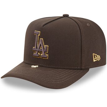Casquette courbée marron snapback 9FIFTY A Frame Precurved Visor Pin Los Angeles Dodgers MLB New Era
