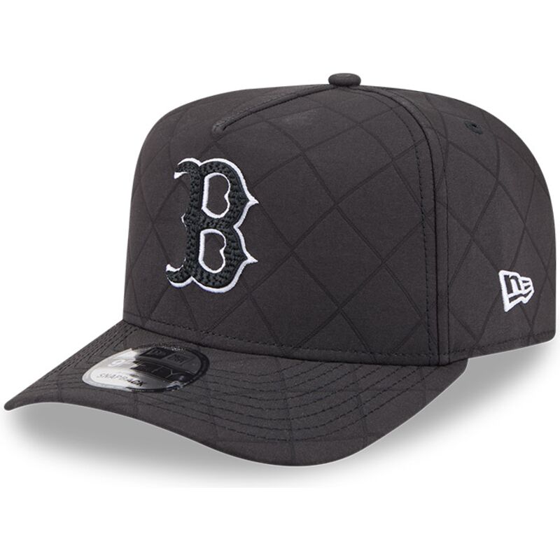 casquette-courbee-noire-snapback-avec-logo-noir-9fifty-a-frame-precurved-checkered-boston-red-sox-mlb-new-era