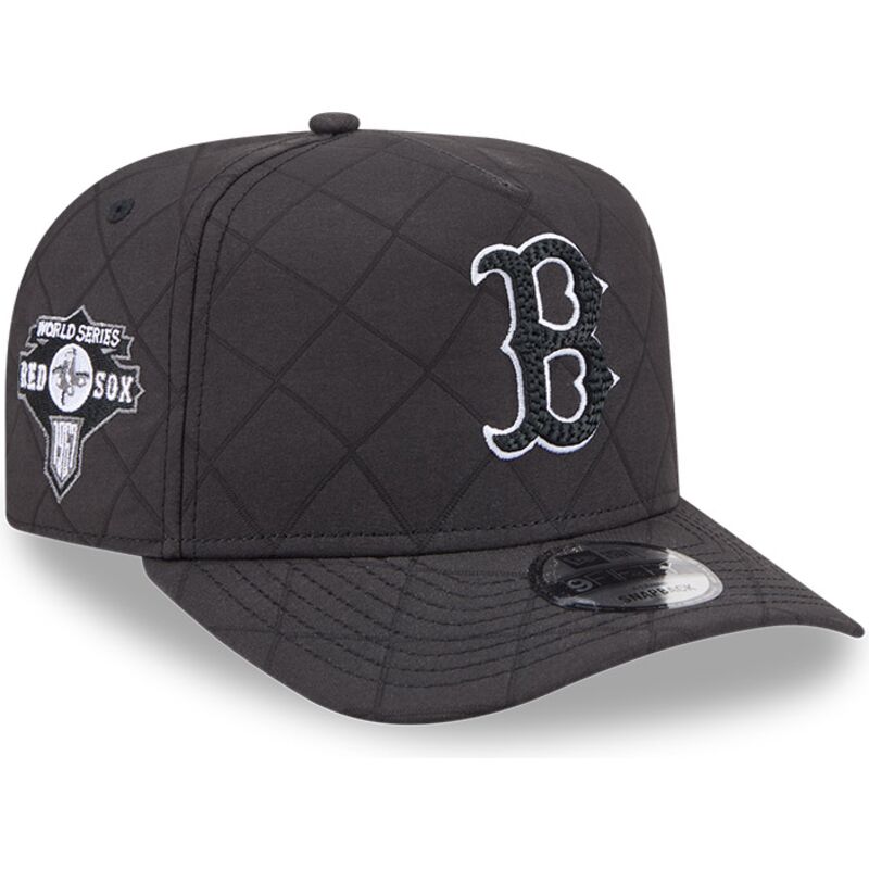 casquette-courbee-noire-snapback-avec-logo-noir-9fifty-a-frame-precurved-checkered-boston-red-sox-mlb-new-era