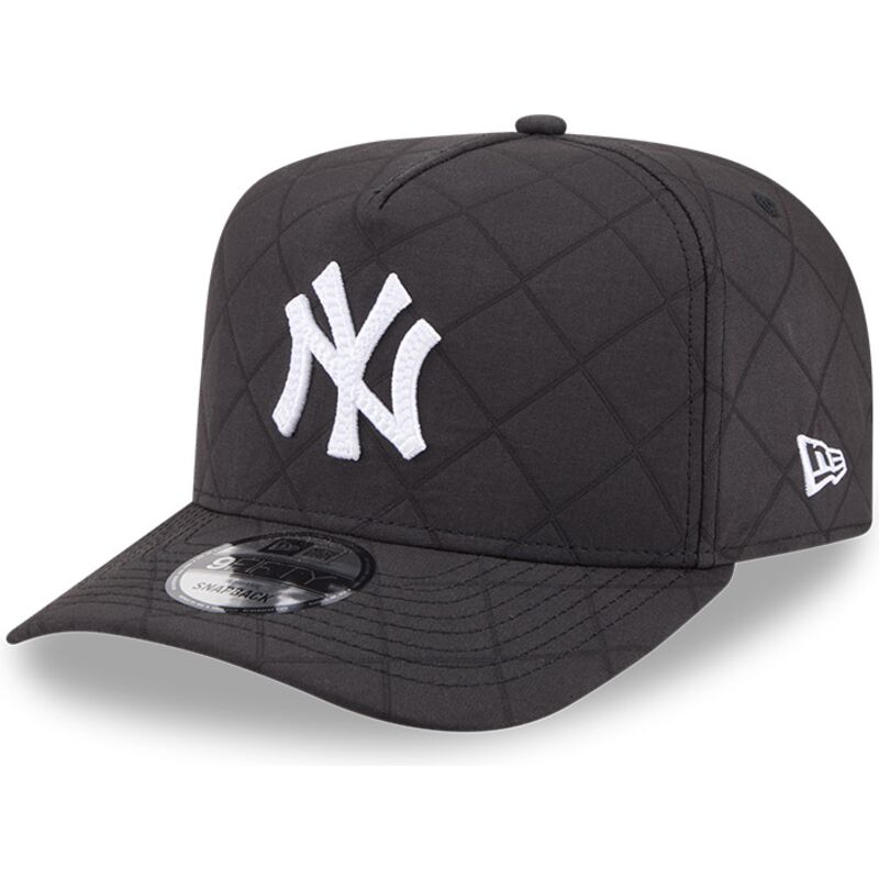 casquette-courbee-noire-snapback-9fifty-a-frame-precurved-checkered-new-york-yankees-mlb-new-era