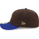 casquette-courbee-marron-et-bleue-ajustee-59fifty-precurved-los-angeles-dodgers-mlb-new-era