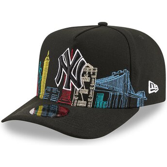 Casquette courbée noire snapback 9FIFTY A Frame Precurved Skyline New York Yankees MLB New Era