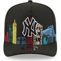 casquette-courbee-noire-snapback-9fifty-a-frame-precurved-skyline-new-york-yankees-mlb-new-era