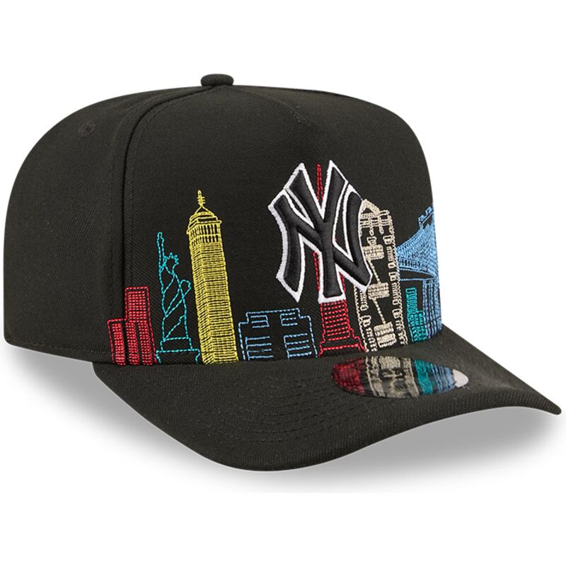 casquette-courbee-noire-snapback-9fifty-a-frame-precurved-skyline-new-york-yankees-mlb-new-era