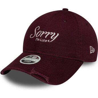 Casquette courbée grenat ajustable pour femme 9TWENTY...