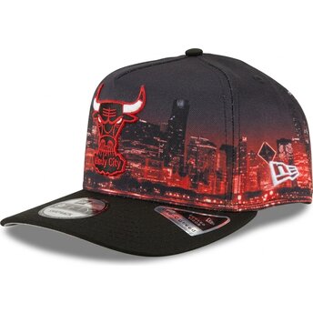 Casquette courbée multicolore snapback 9FIFTY A Frame Precurved Skyline Chicago Bulls NBA New Era