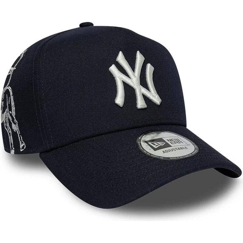 casquette-courbee-bleue-marine-snapback-e-frame-mythical-icon-new-york-yankees-mlb-new-era