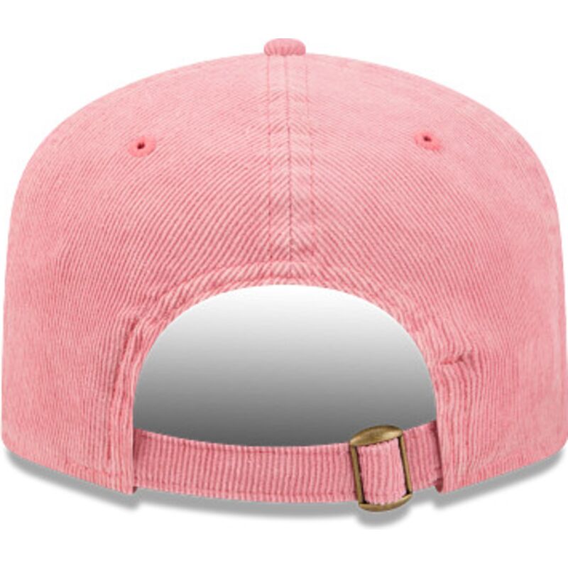 casquette-courbee-rose-ajustable-19twenty-precurved-corduroy-pastel-los-angeles-dodgers-mlb-new-era