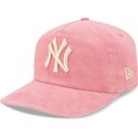 casquette-courbee-rose-ajustable-19twenty-precurved-corduroy-pastel-new-york-yankees-mlb-new-era