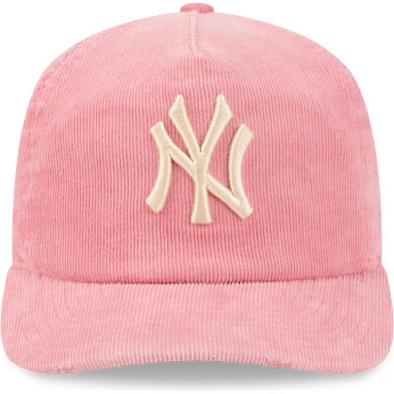 casquette-courbee-rose-ajustable-19twenty-precurved-corduroy-pastel-new-york-yankees-mlb-new-era