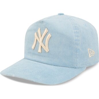 Casquette courbée bleue ajustable 19TWENTY Precurved Corduroy Pastel New York Yankees MLB New Era