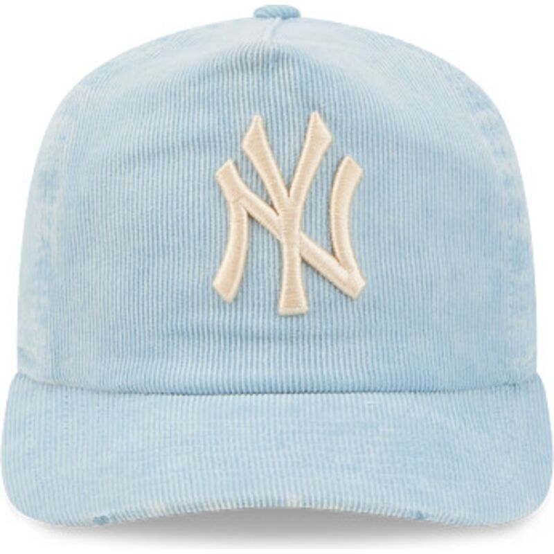 casquette-courbee-bleue-ajustable-19twenty-precurved-corduroy-pastel-new-york-yankees-mlb-new-era