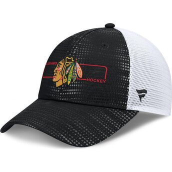 Casquette trucker noire et blanche Structured Meshback Chicago Blackhawks NHL Fanatics