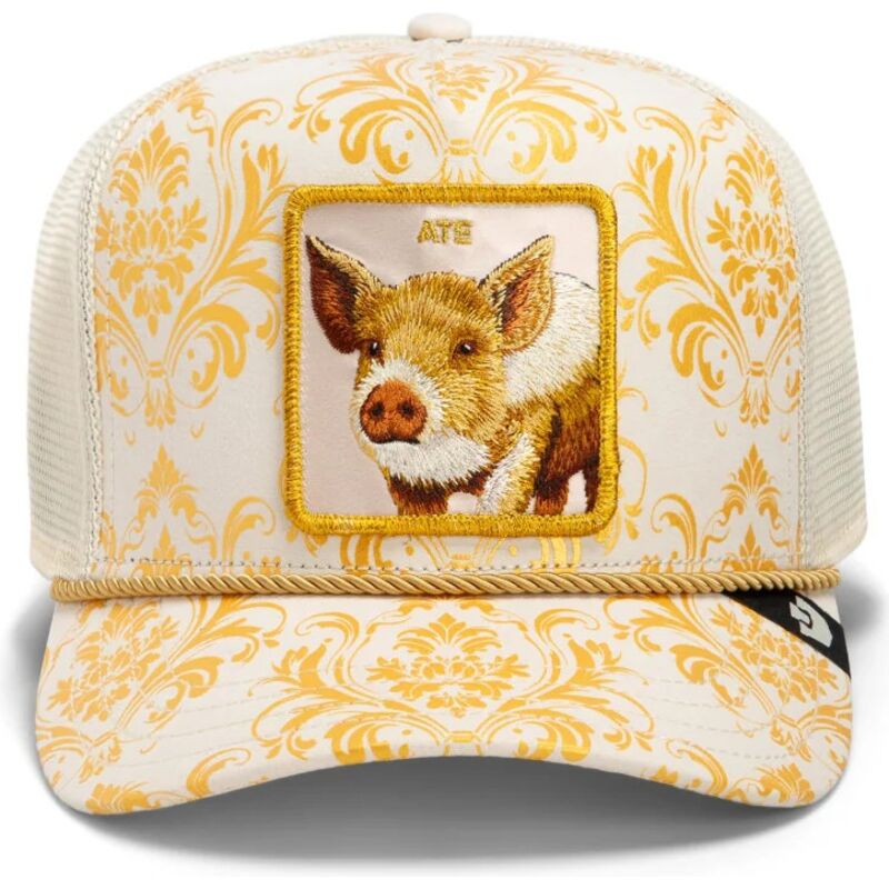 casquette-trucker-doree-et-blanche-cochon-ate-gilded-beast-the-farm-goorin-bros casquette-trucker-doree-et-blanche-cochon-ate-gilded-beast-the-farm-goorin-bros