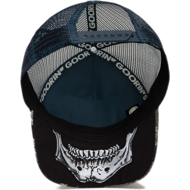 casquette-trucker-noire-et-bleue-crane-bone-head-danger-the-farm-goorin-bros