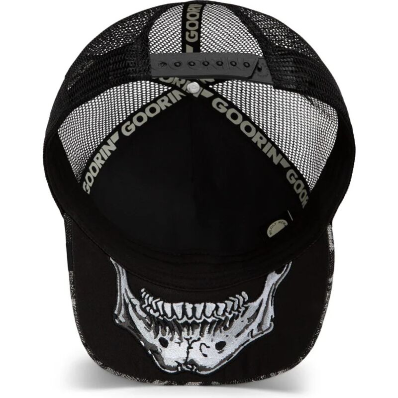 casquette-trucker-noire-crane-bone-head-unalive-the-farm-goorin-bros casquette-trucker-noire-crane-bone-head-unalive-the-farm-goorin-bros