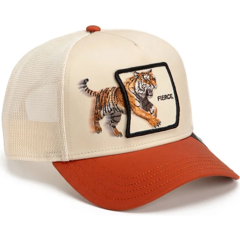 casquette-trucker-beige-et-marron-tigre-fierce-migration-the-farm-goorin-bros