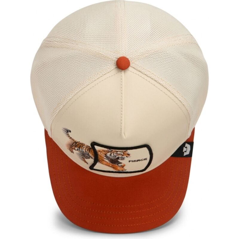 casquette-trucker-beige-et-marron-tigre-fierce-migration-the-farm-goorin-bros