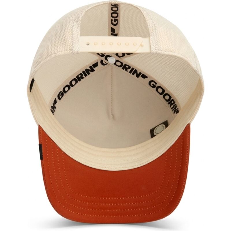 casquette-trucker-beige-et-marron-tigre-fierce-migration-the-farm-goorin-bros