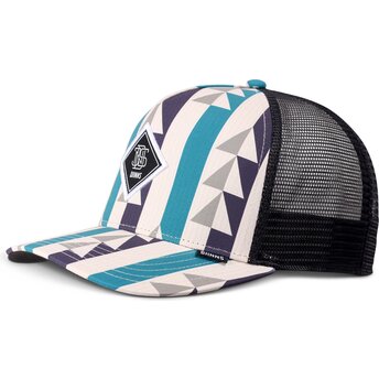 Casquette trucker multicolore et noire HFT Bauhaus Aztek Djinns