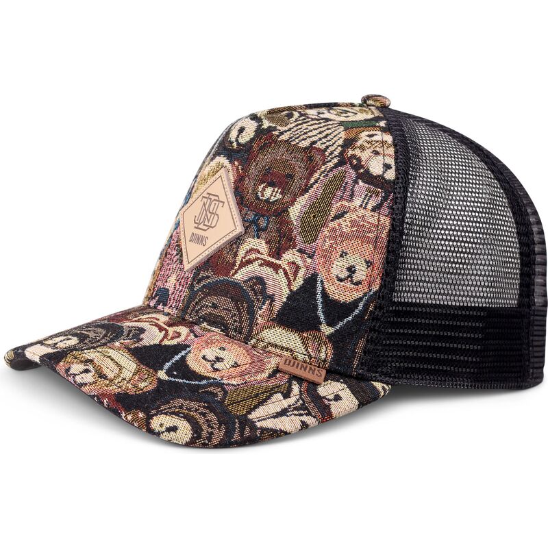 casquette-trucker-multicolore-et-noire-hft-crasy-sofa-bear-djinns