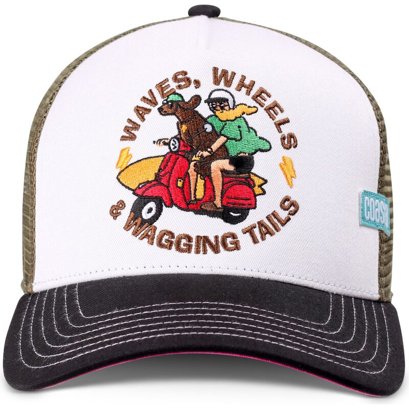 casquette-trucker-noire-et-blanche-hft-wagging-coastal casquette-trucker-noire-et-blanche-hft-wagging-coastal