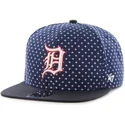 casquette-plate-bleue-marine-snapback-avec-imprime-de-croix-mlb-detroit-tigers-47-brand