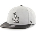 casquette-plate-grise-snapback-avec-logo-lateral-unie-mlb-los-angeles-dodgers-47-brand