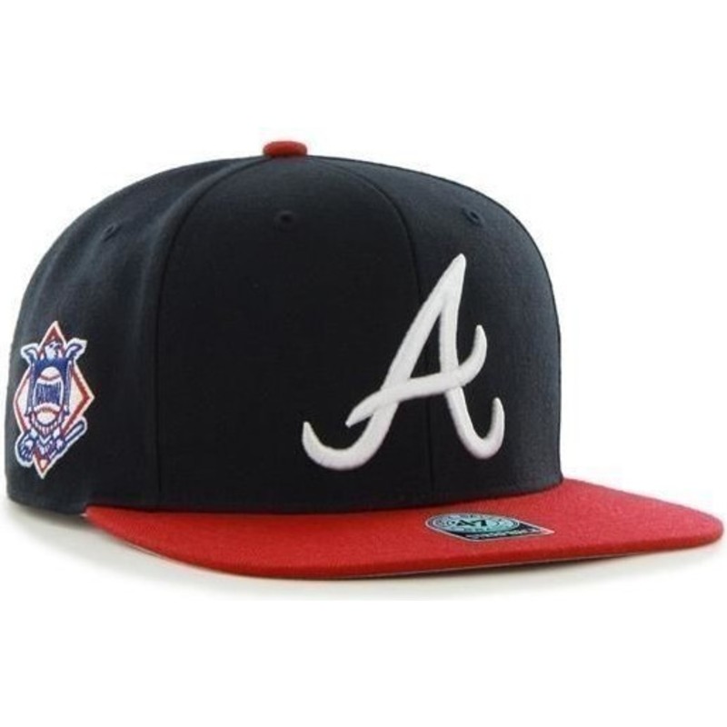 casquette-plate-bleue-marine-snapback-mlb-atlanta-braves-47-brand