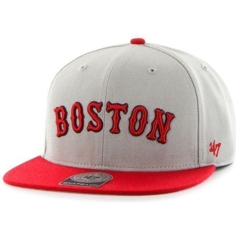 casquette-plate-grise-snapback-avec-logo-lateral-mlb-boston-red-sox-47-brand