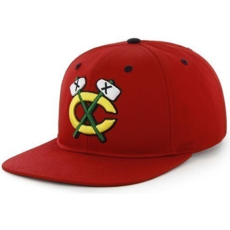 casquette-plate-rouge-snapback-unie-nhl-chicago-blackhawks-47-brand