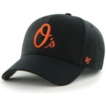 Casquette à visière courbée noire unie MLB Baltimore Orioles 47 Brand