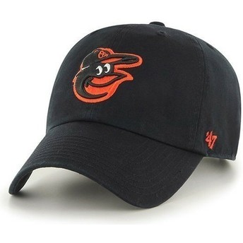Casquette à visière courbée noire avec logo frontal MLB Baltimore Orioles 47 Brand