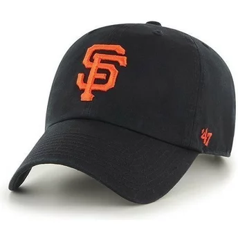 Casquette à visière courbée noire avec grand logo frontal MLB San Francisco Giants 47 Brand