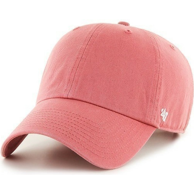 casquette-a-visiere-courbee-rouge-clair-unie-47-brand