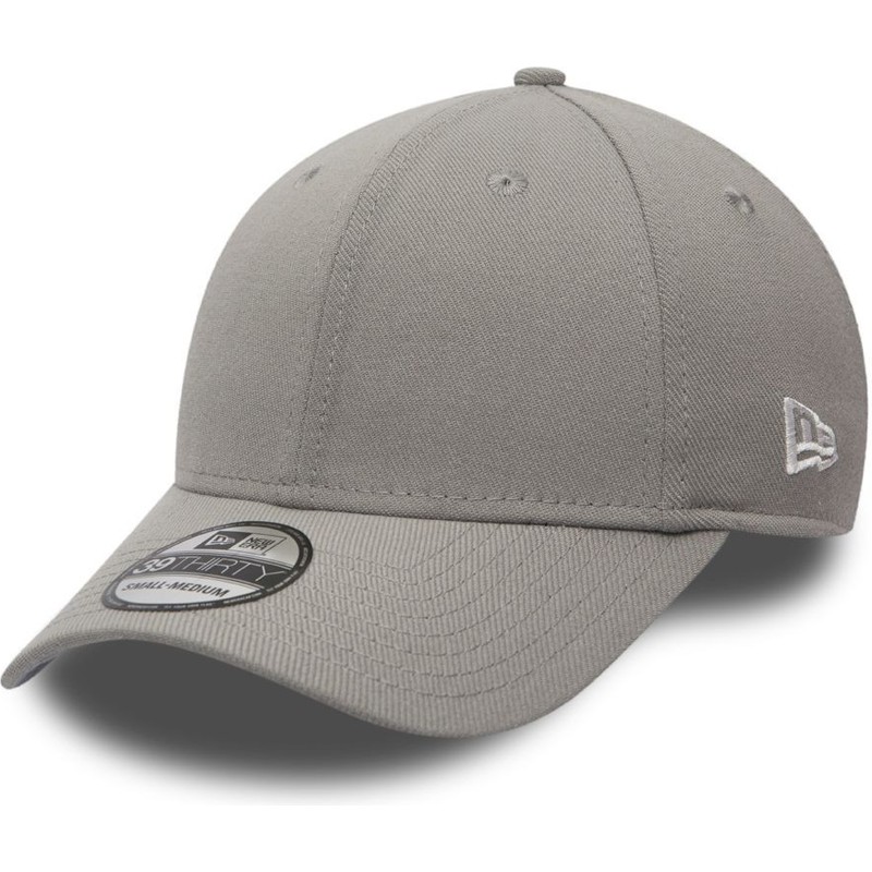 casquette-courbee-grise-ajustee-39thirty-basic-flag-new-era