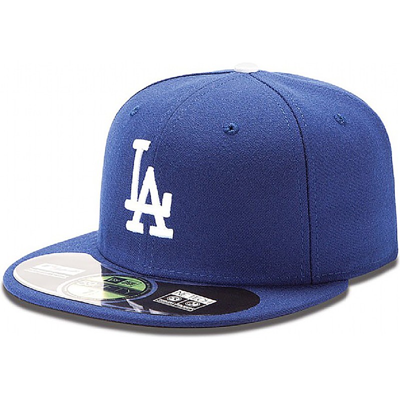 casquette-plate-bleue-ajustee-59fifty-authentic-on-field-los-angeles-dodgers-mlb-new-era